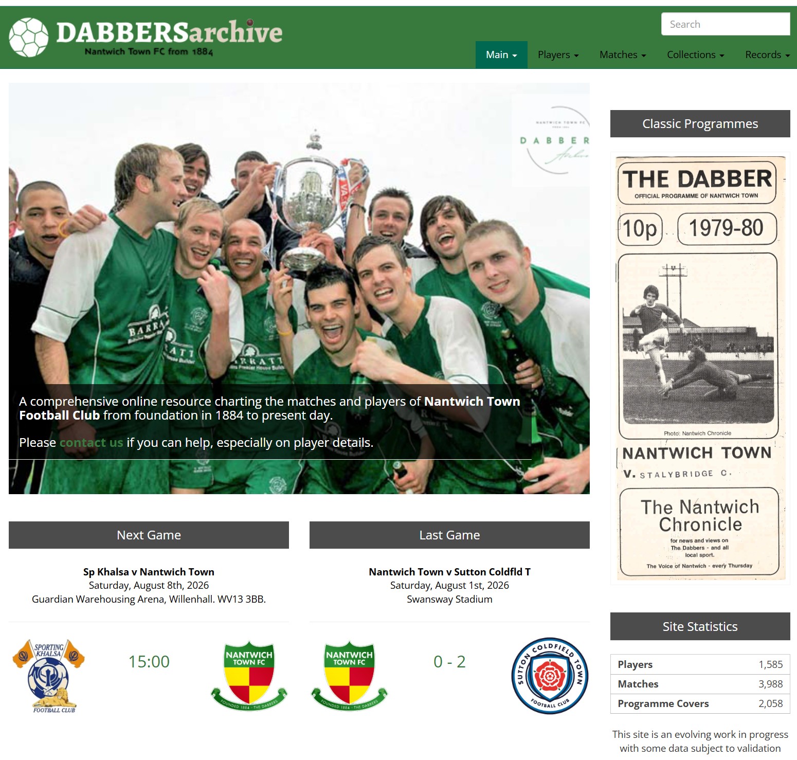 Dabbers club historian launches online archive preserving more than 140 years of club history - Nantwich Town